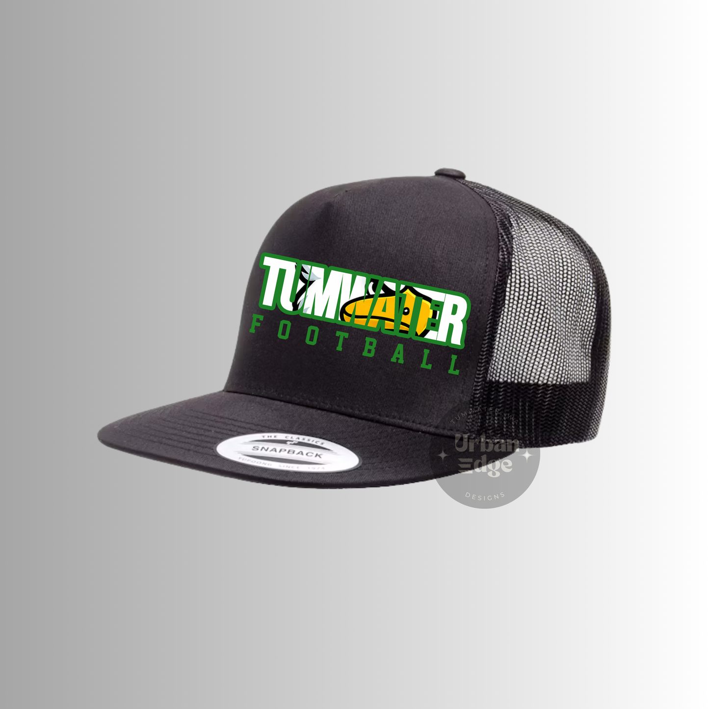 Bird flat bill black hat