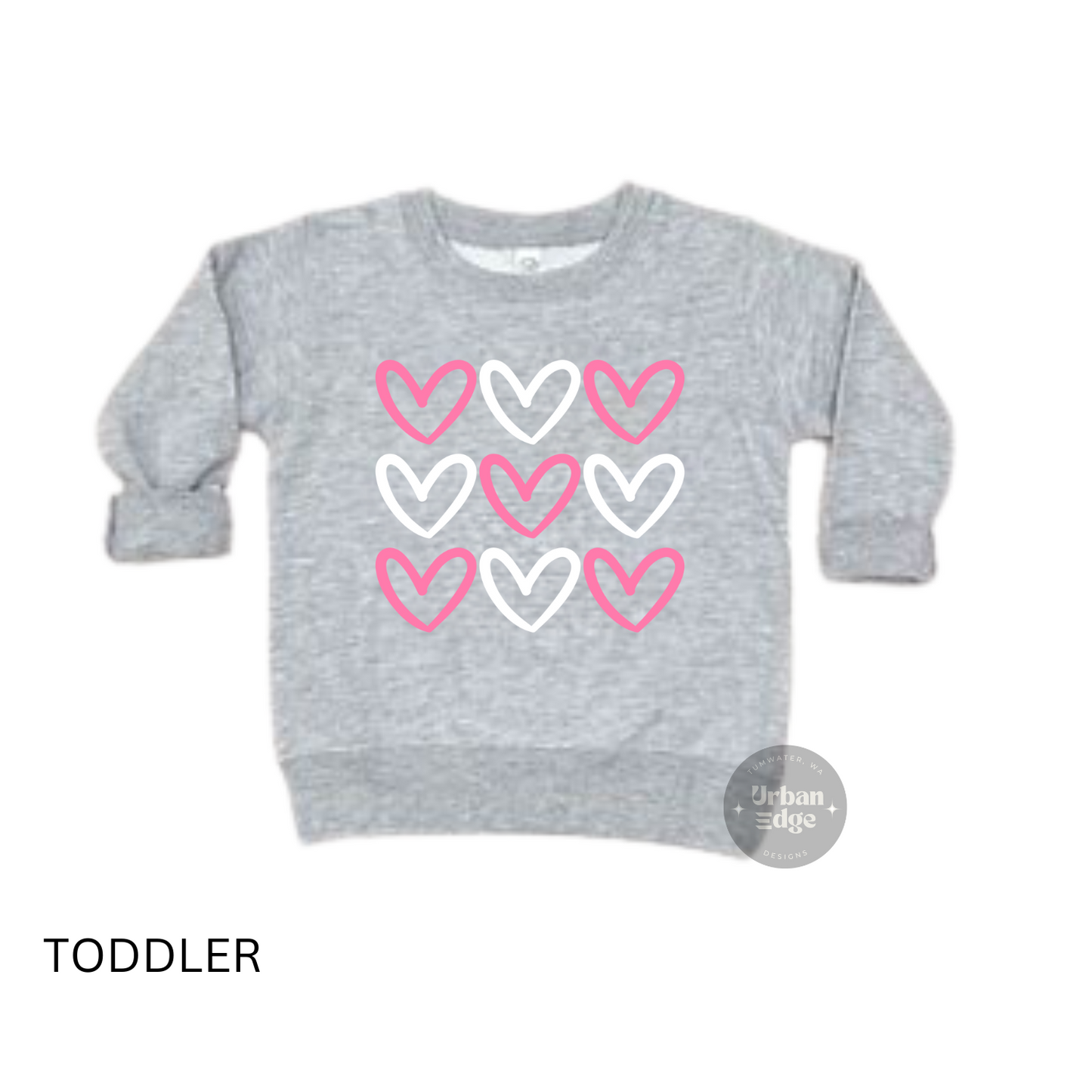 Toddler Hollow Heart crewneck