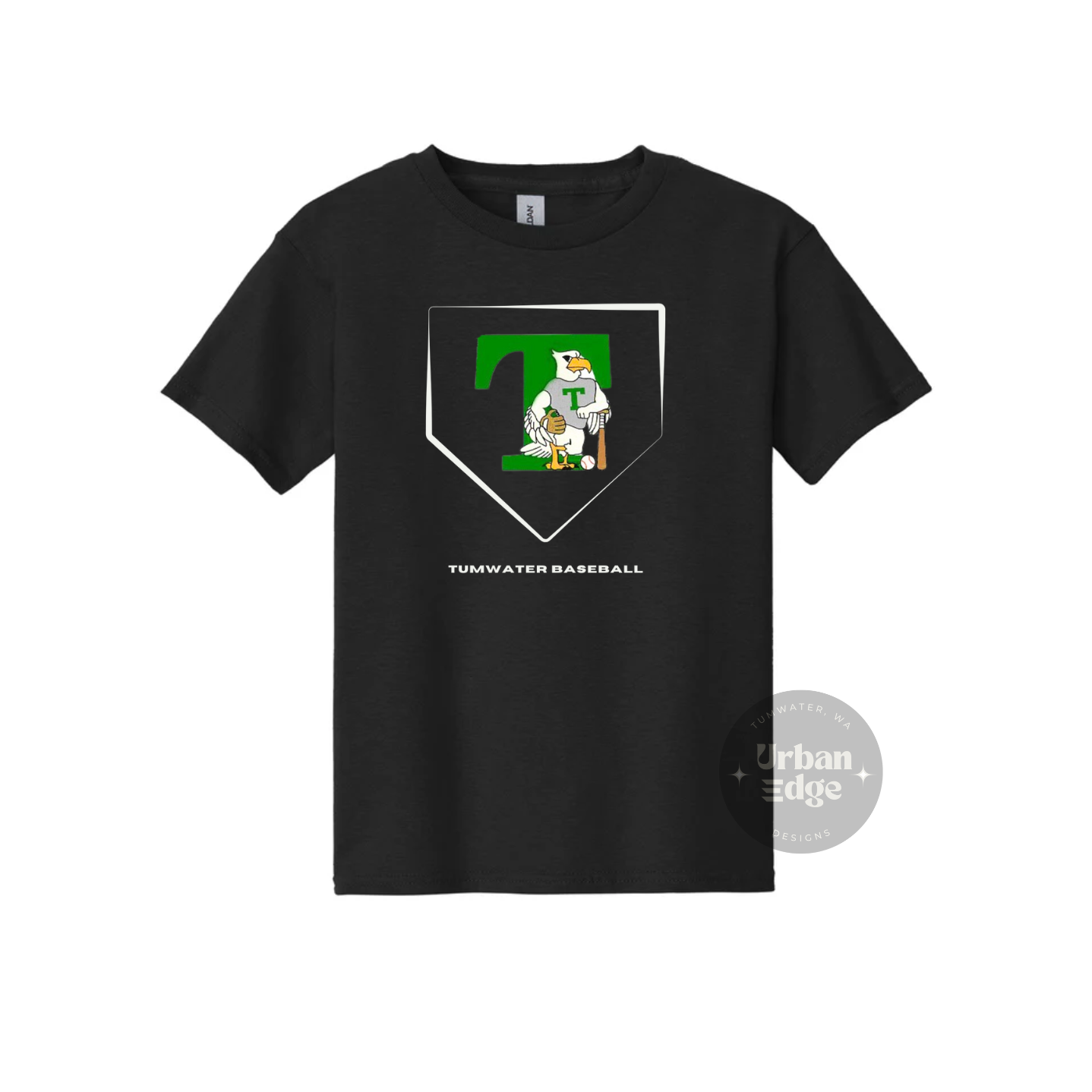 Tumwater Baseball home plate shirt