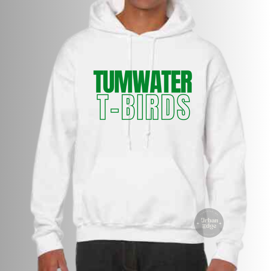 Tumwater T-birds white hoodie