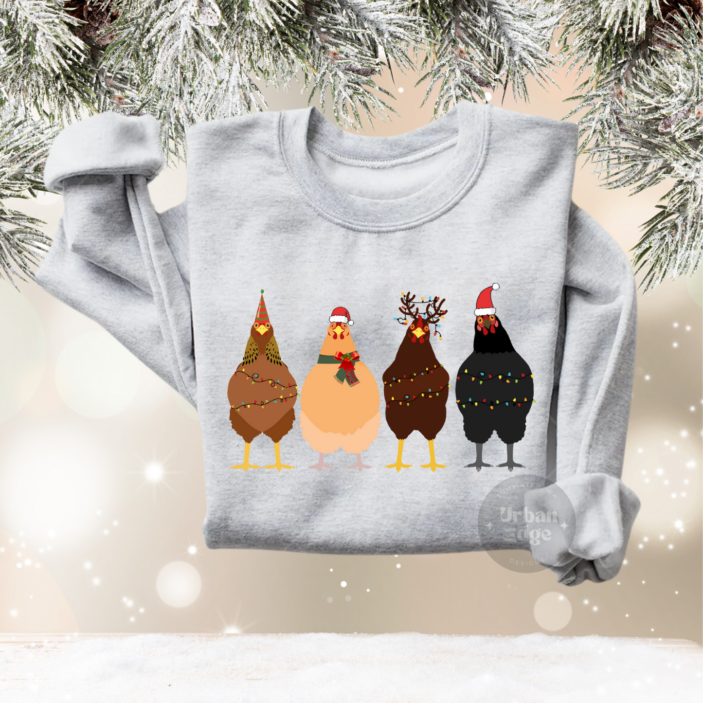Christmas Chickens crewneck