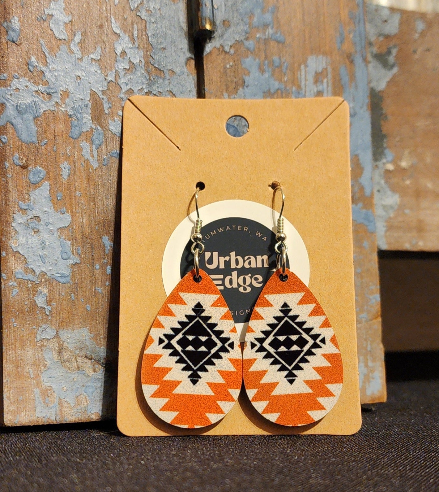 Burnt Orange Tribal earrings