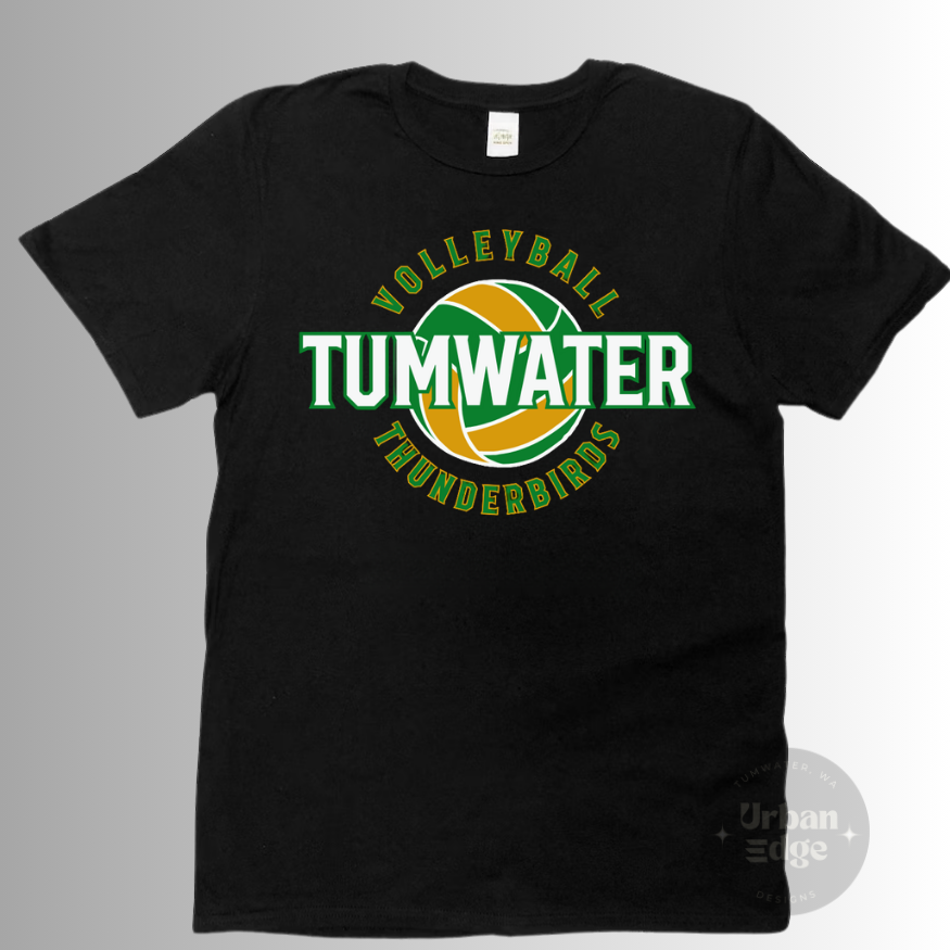 Black Tumwater over Volley shirt