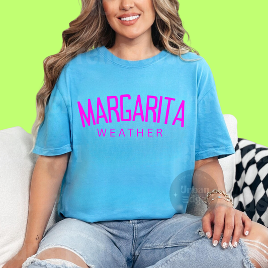 Margarita weather blue shirt
