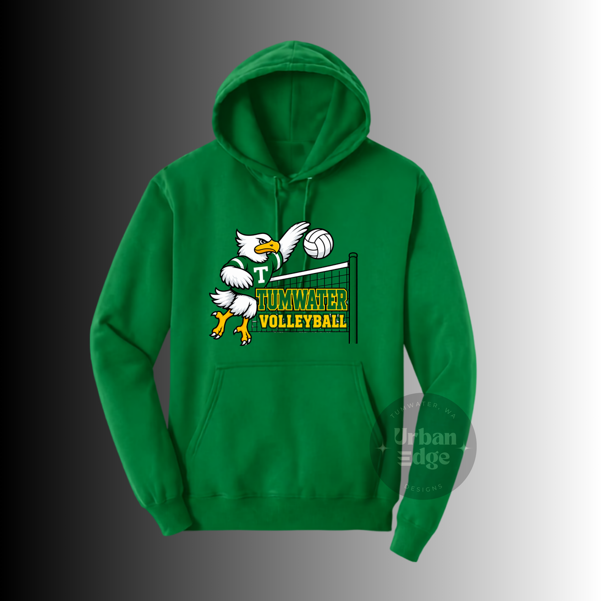 Green Hoodie THS Volleyball - Spike