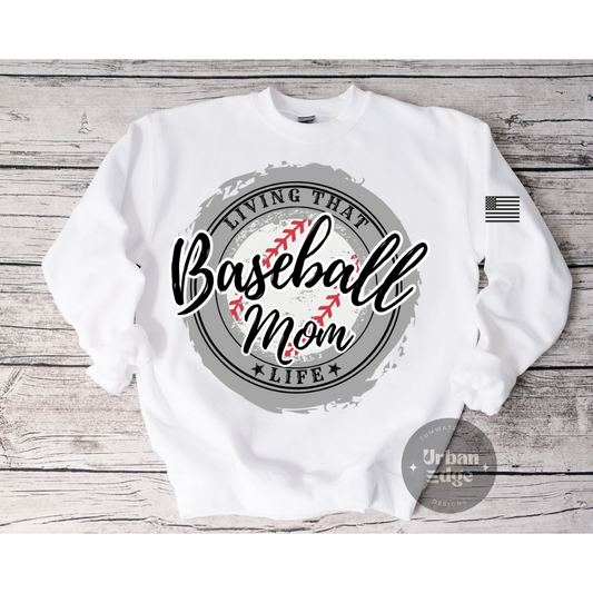 Living That Baseball Mom Life Crewneck