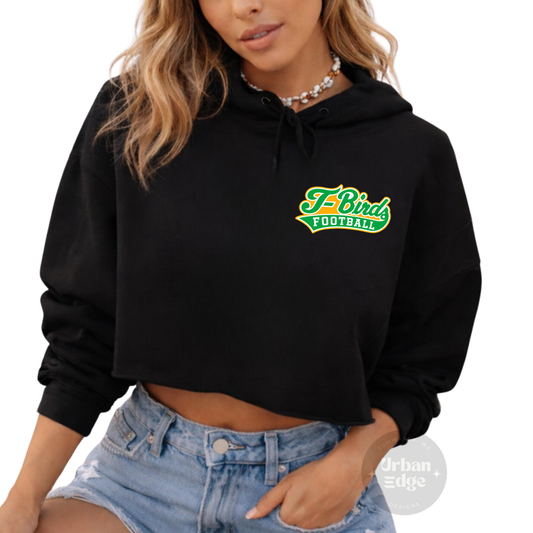 T-Birds black crop hoodie