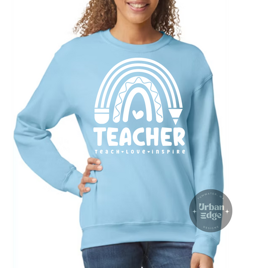 Teacher - White Pencil crewneck