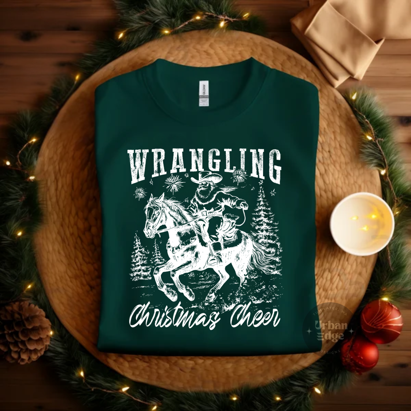 Wrangling green crewneck